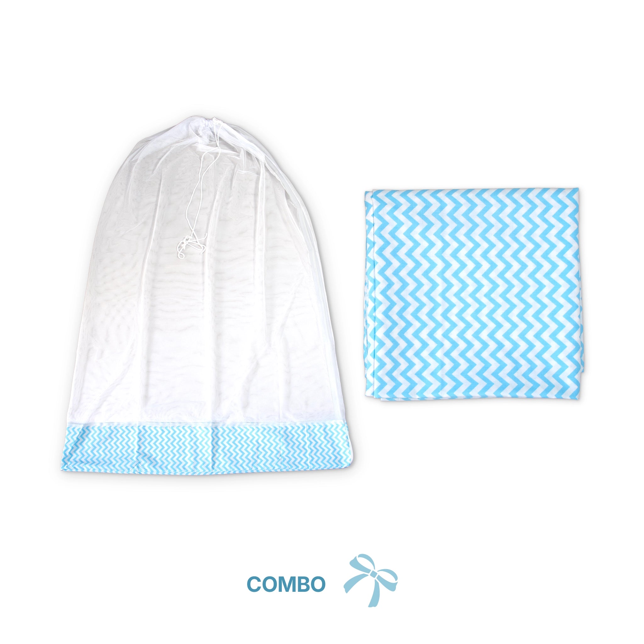 Premium Cotton Baby Hammock Cradle Cloth & Mosquito Net Combo Set (Breathable & Washable)
