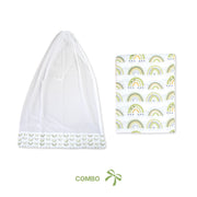 Premium Cotton Baby Hammock Cradle Cloth & Mosquito Net Combo Set (Breathable & Washable)