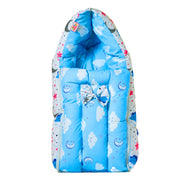 KIDS BOON 3-in-1 Portable Baby Carry Bed & Sleeping Bag | Newborn Travel Essential (Blue Cloud Print)