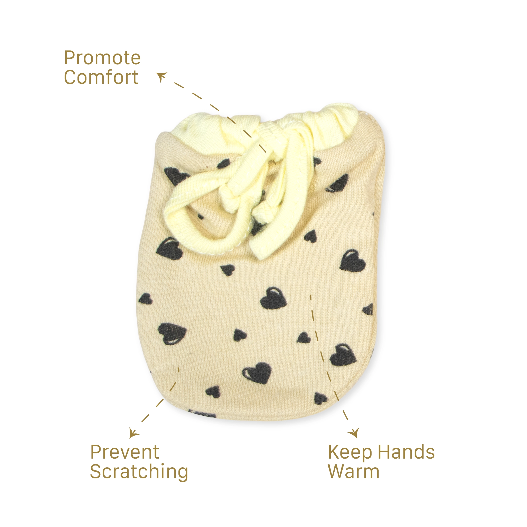 Ultra-Soft 100% Cotton Baby Mittens Set | Anti-Scratch Newborn Mittens (2-Pair Pack)