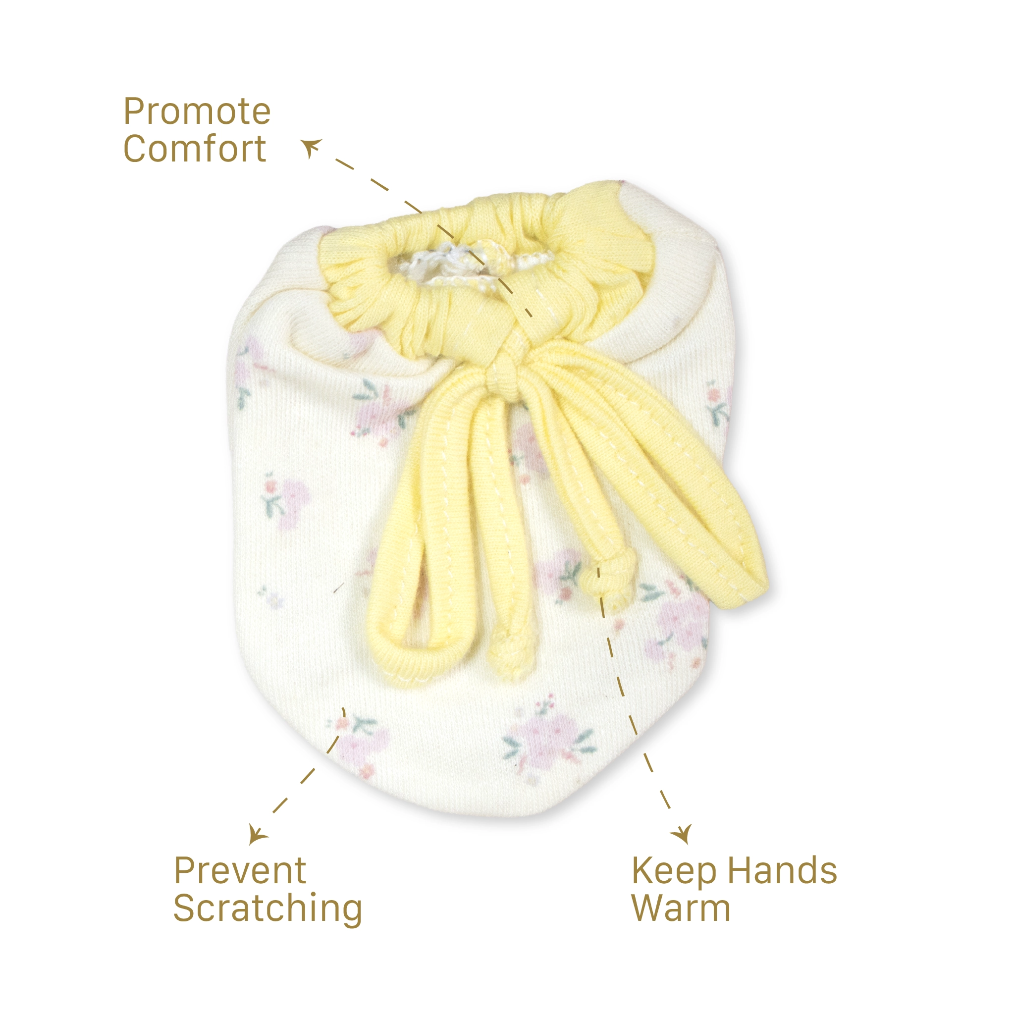 Ultra-Soft 100% Cotton Baby Mittens Set | Anti-Scratch Newborn Mittens (2-Pair Pack)
