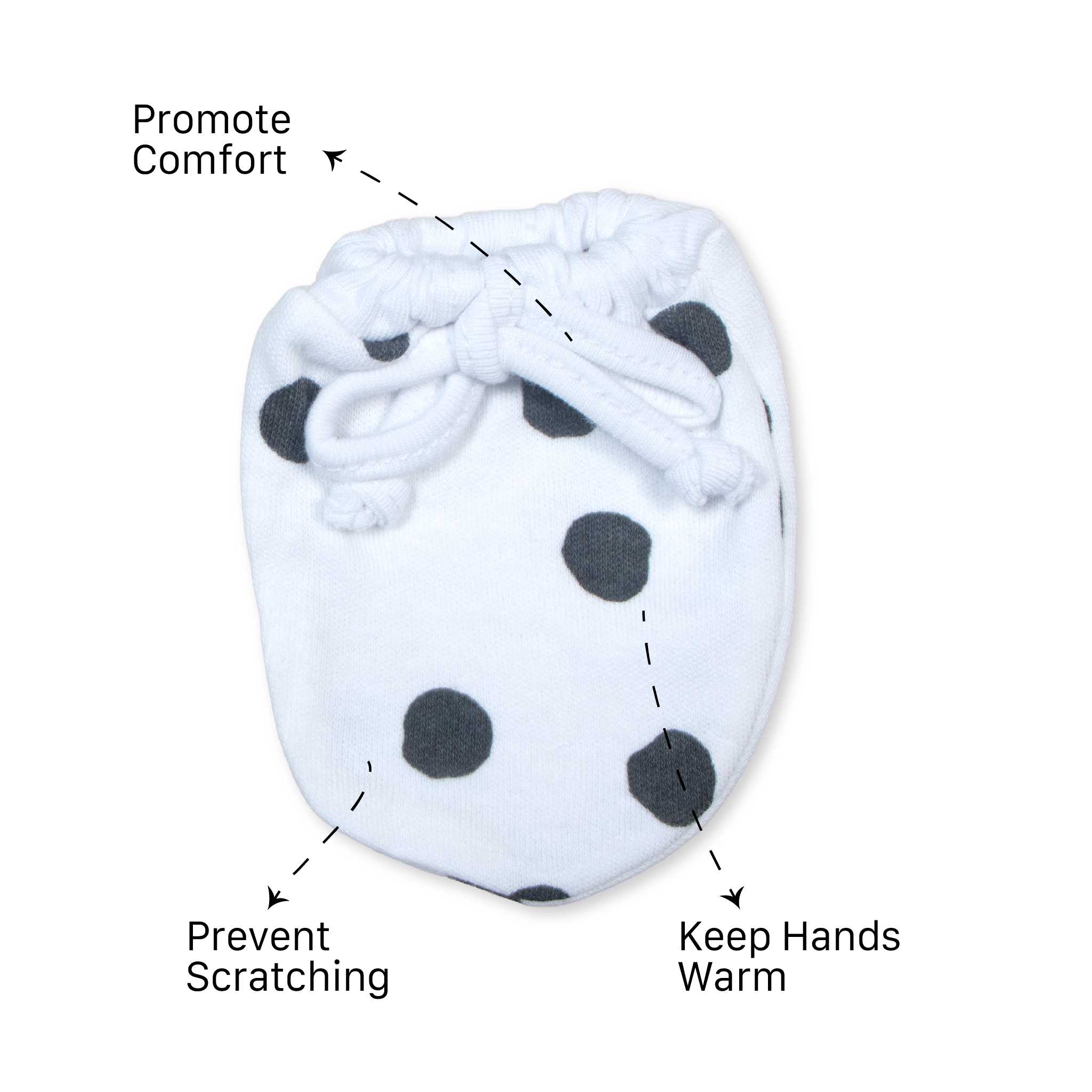 Ultra-Soft 100% Cotton Baby Mittens Set | Anti-Scratch Newborn Mittens (2-Pair Pack)