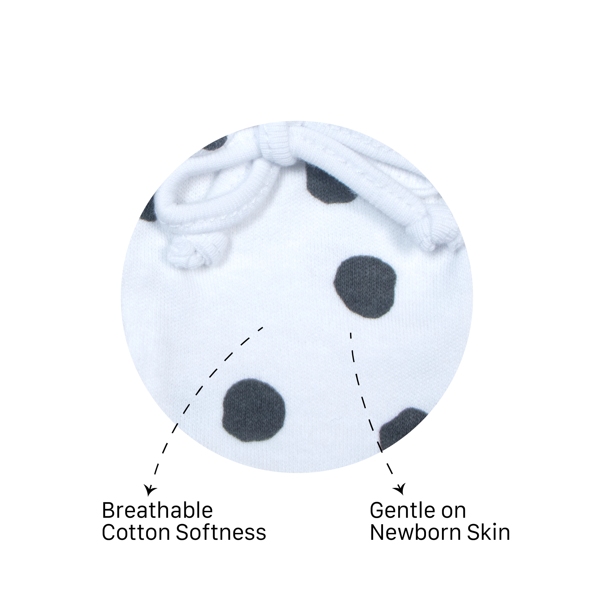 Ultra-Soft 100% Cotton Baby Mittens Set | Anti-Scratch Newborn Mittens (2-Pair Pack)