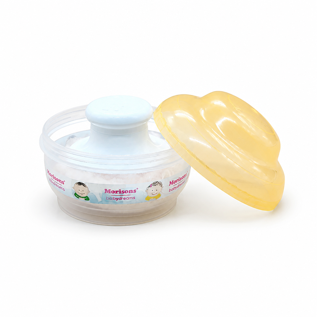 Morisons Baby Dreams Soft Powder Puff with Spill-Proof Container