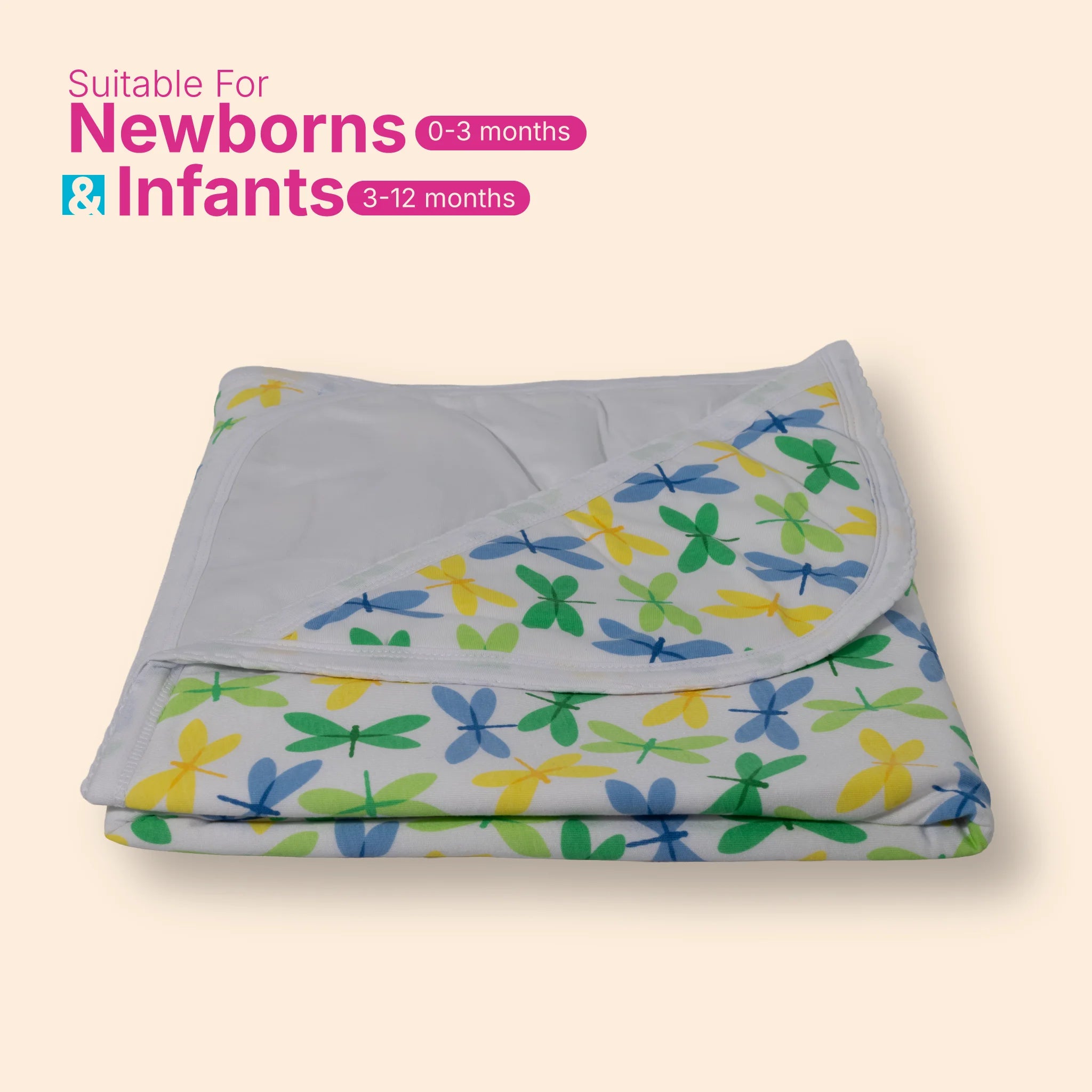 Blue Floral Polar Fleece Hooded Baby Blanket – Soft All-Weather Newborn Wrapper (0-12 Months, 80x80 cm)