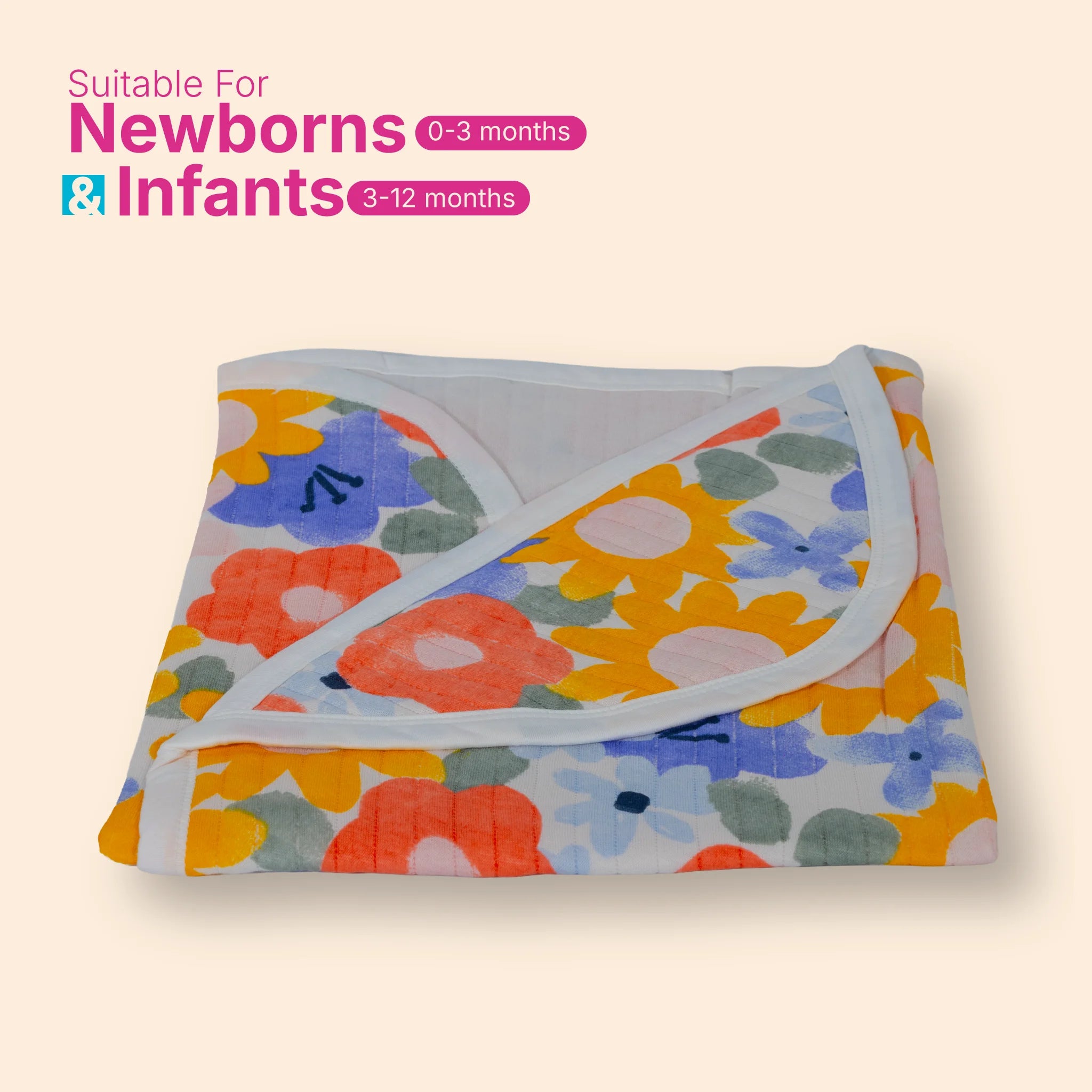 Premium Jacquard Baby Hooded Blanket –  (80x80 cm) for Newborns & Infants
