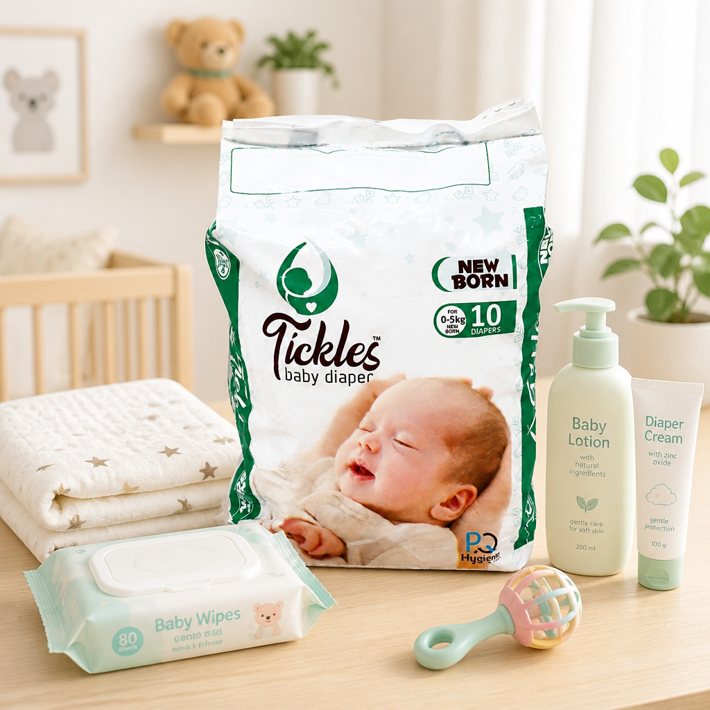 Tickles Newborn Baby Diapers | Soft & Hygienic | 0-5 kg (10 Count)