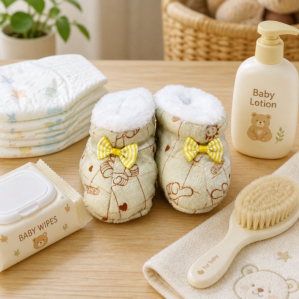 Kids Boon Cozy Fleece-Lined Baby Booties – Soft Sole Newborn Winter Slippers