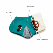 Kids Boon Soft Cotton Baby Socks - Breathable Toddler Ankle Socks with Cute Car Pattern