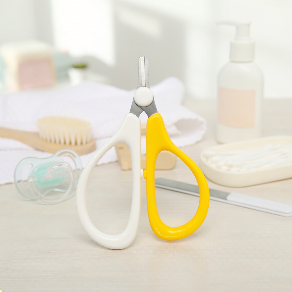 Kids Boon Safe Baby Nail Scissors | Rounded Tip Infant Grooming Clippers