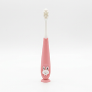 Kids Boon™ Extra Soft Baby & Toddler Training Toothbrush | Cute Pink Bunny with Hygienic Suction Cup Base