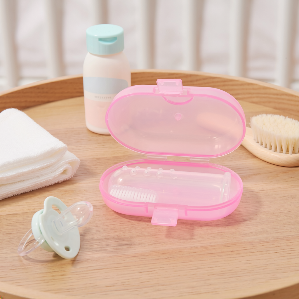 Kids Boon Soft Silicone Baby Finger Toothbrush & Gum Massager - BPA Free