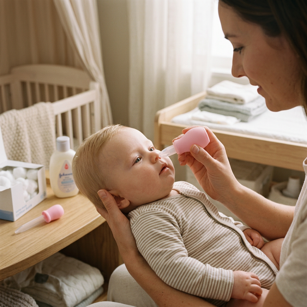Kids Boon Silicone Baby Nasal Aspirator and Medicine Dropper Set - Infant Congestion Relief (Pink)