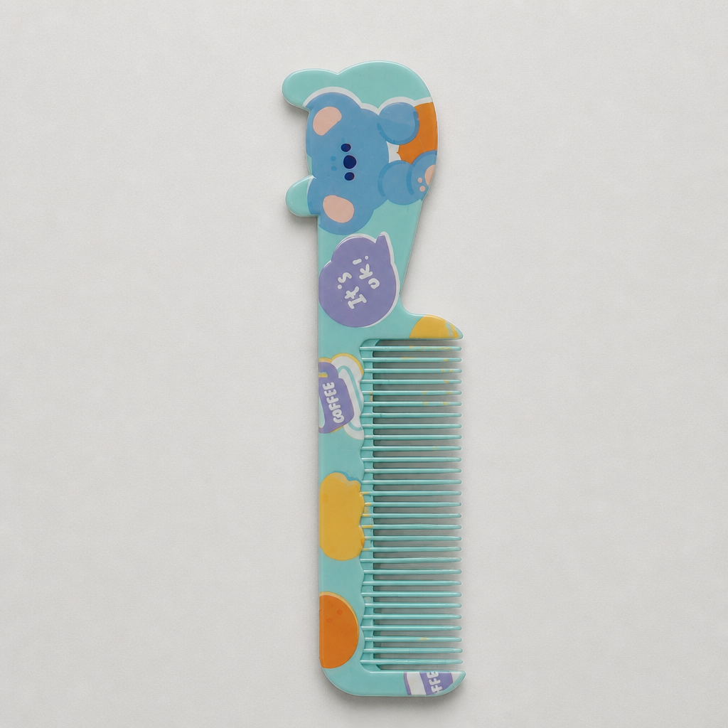 Ultra-Soft Gentle Baby Hair Comb – Cute Koala & Pastel Printed Toddler Grooming Brush
