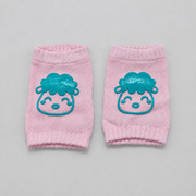 Adorable Anti-Slip Baby Knee Pads for Crawling | Soft Knit Infant Knee Protectors - Pink