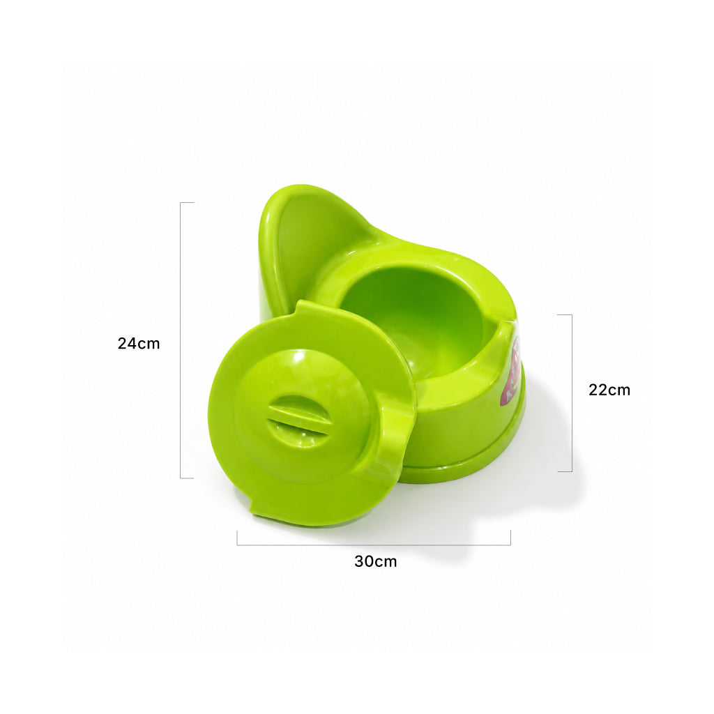 Ergonomic Toddler Potty Training Chair with Lid & Splash Guard - Green
