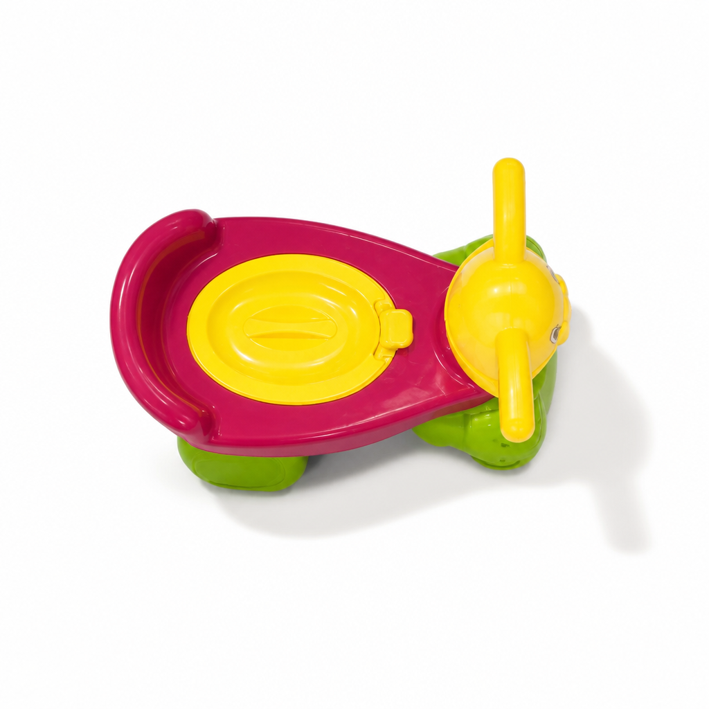 Ride-On Bunny Toddler Potty Training Chair with Wheels & Lid