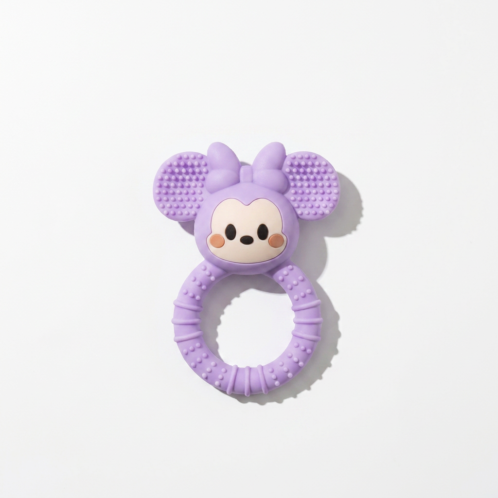 Premium BPA-Free Silicone Baby Teether | Soft Soothing Teething Toy for Infants (3-24 Months)