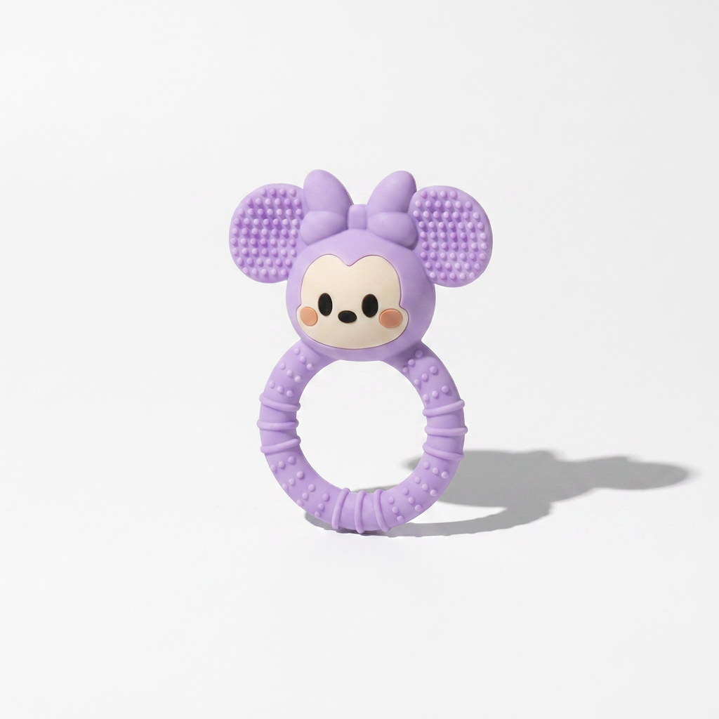 Premium BPA-Free Silicone Baby Teether | Soft Soothing Teething Toy for Infants (3-24 Months)