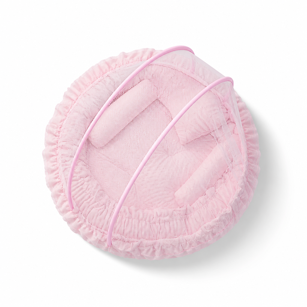 Premium Reversible Round Baby Bed with Mosquito Net – Cozy Newborn Sleeping Essential & Lounger