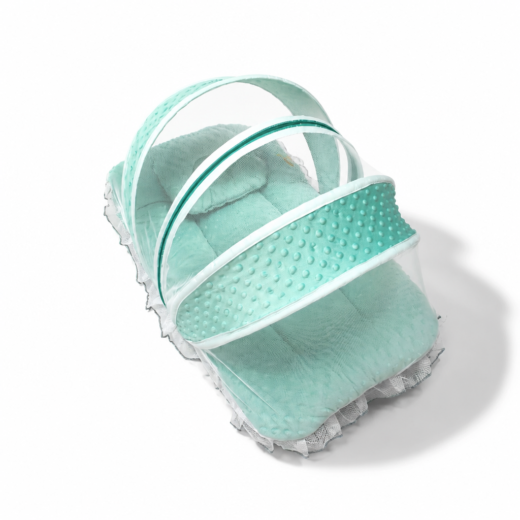 Kids Boon Premium Baby Mosquito Net Bed | Portable Newborn Sleeper with Zip Canopy
