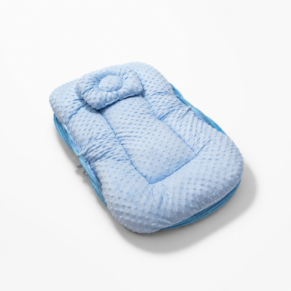 Kids Boon Premium Baby Mosquito Net Bed | Portable Infant Sleeping Mattress with Breathable Mesh Canopy