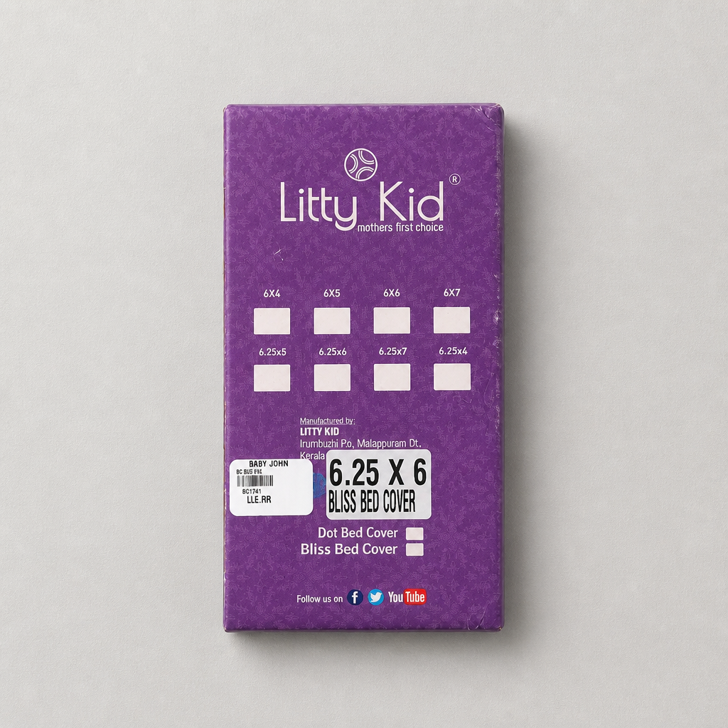 Premium Waterproof Baby Bed Sheet by Litty Kid | Reusable Mattress Protector Cover | Double Size Bed - 6.25*6|