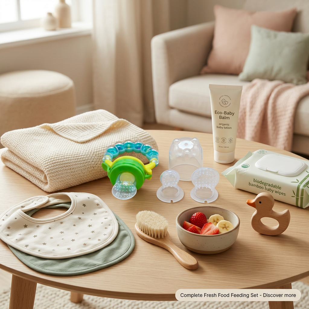 2-in-1 Baby Fruit Feeder Pacifier & Rattle Teether | Food-Grade Silicone Infant Teething Toy