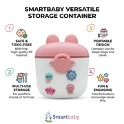 Smartbaby Versatile Baby Storage Container | BPA-Free Travel Dispenser for Snacks, Formula & Pacifiers