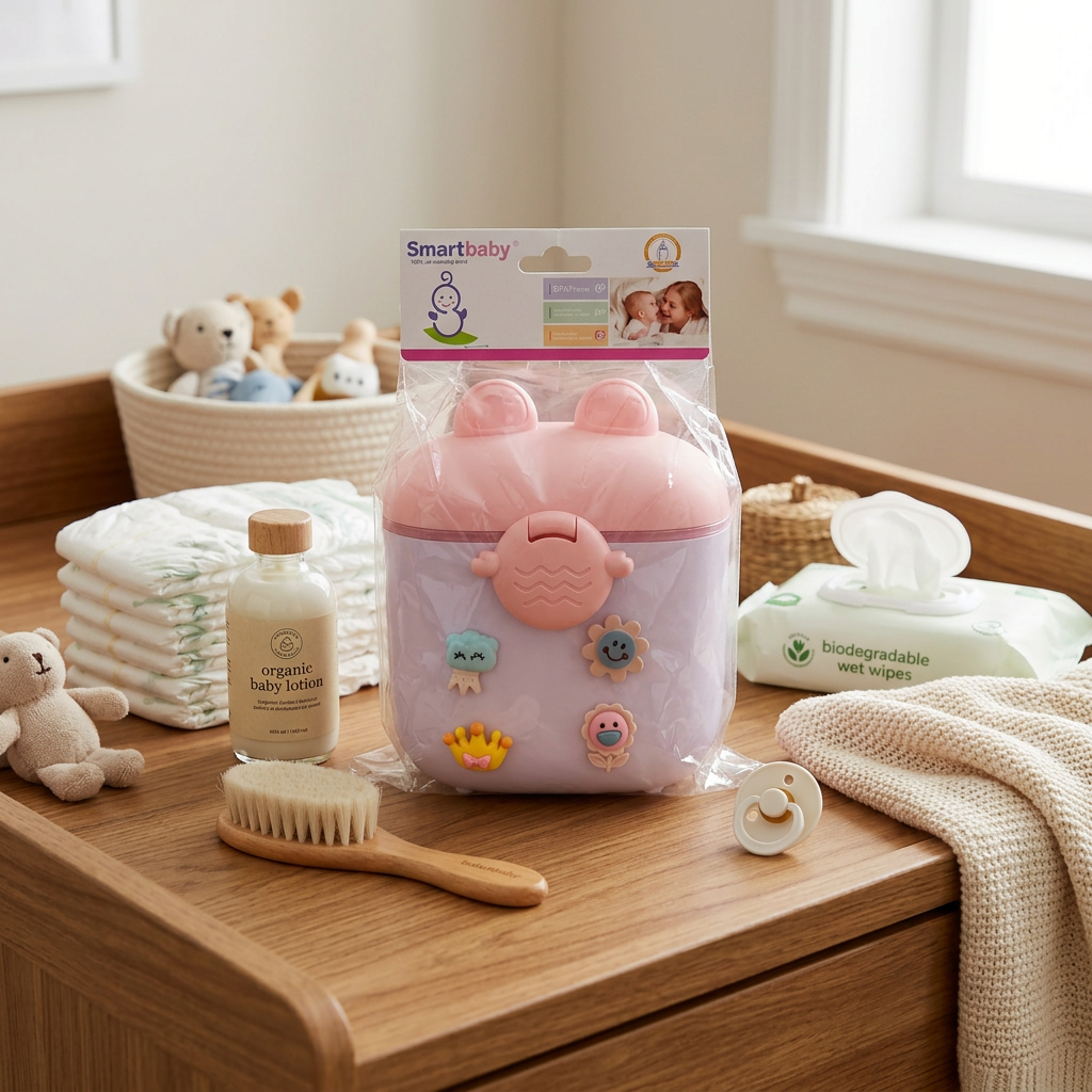Smartbaby Versatile Baby Storage Container | BPA-Free Travel Dispenser for Snacks, Formula & Pacifiers