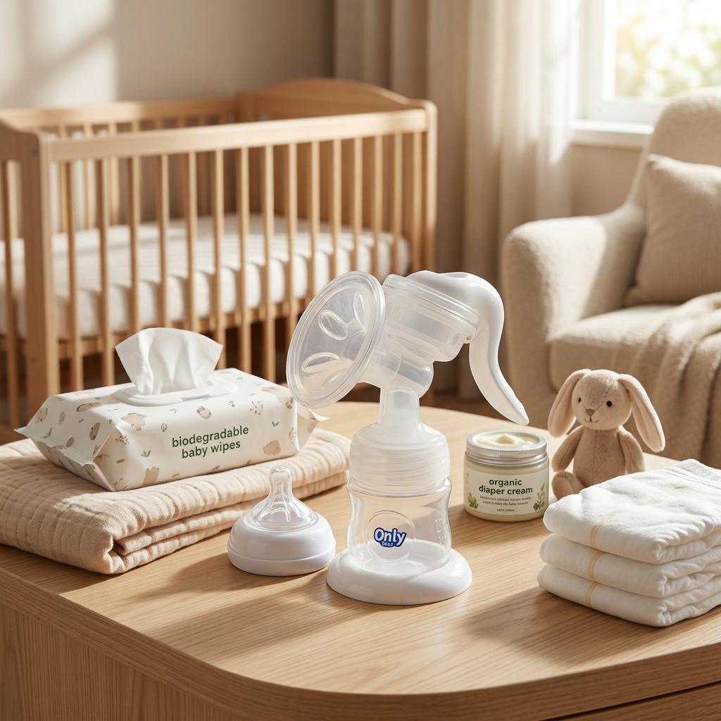 Only Baby Ergonomic Manual Breast Pump & Feeding Bottle Set | BPA-Free, Portable & Quiet