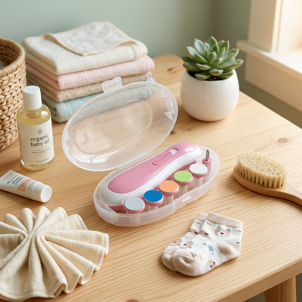 Kids Boon Electric Baby Nail Trimmer Kit – Safe Infant & Newborn Nail File Set