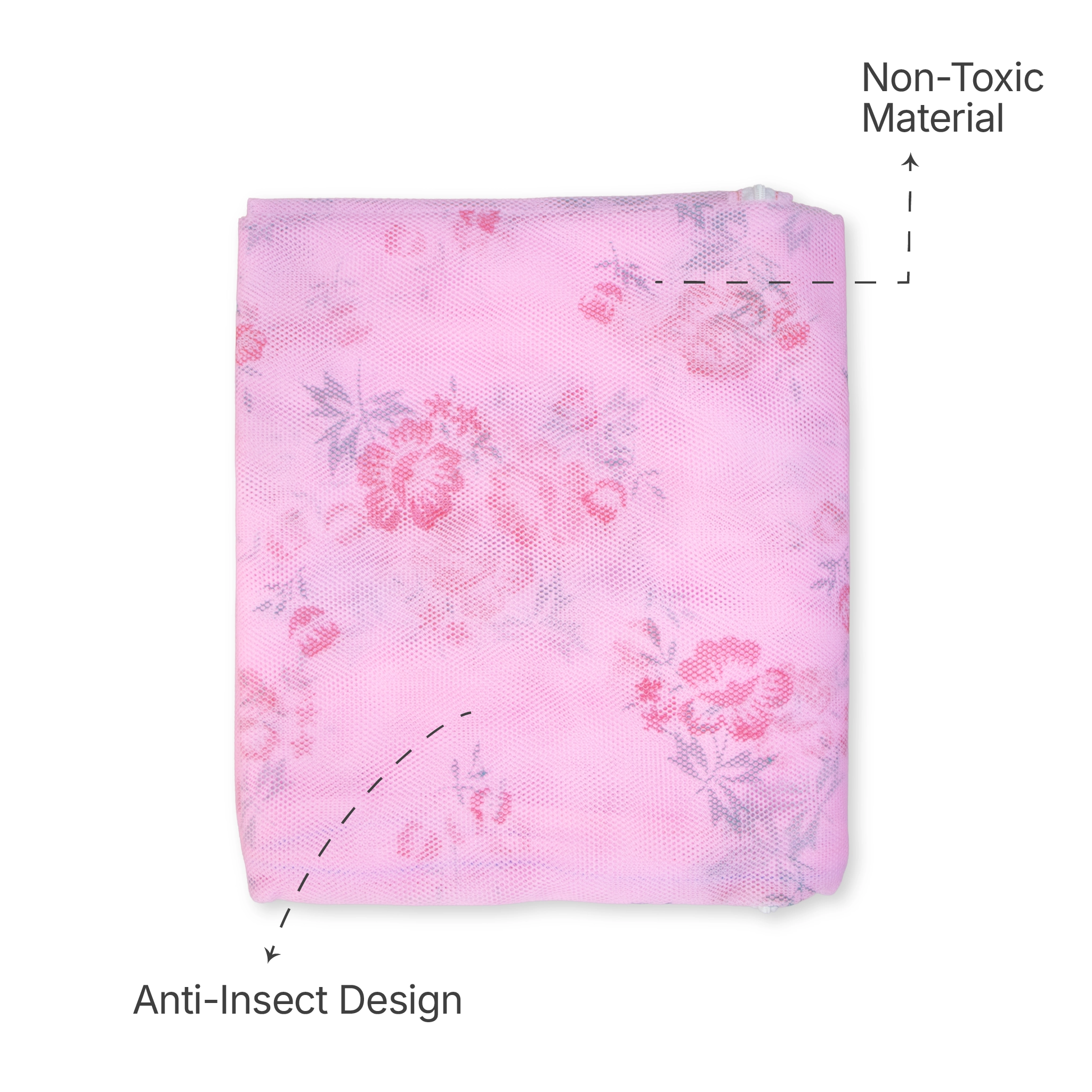Breathable Mesh Cradle Net for Baby Hammock | Floral Print
