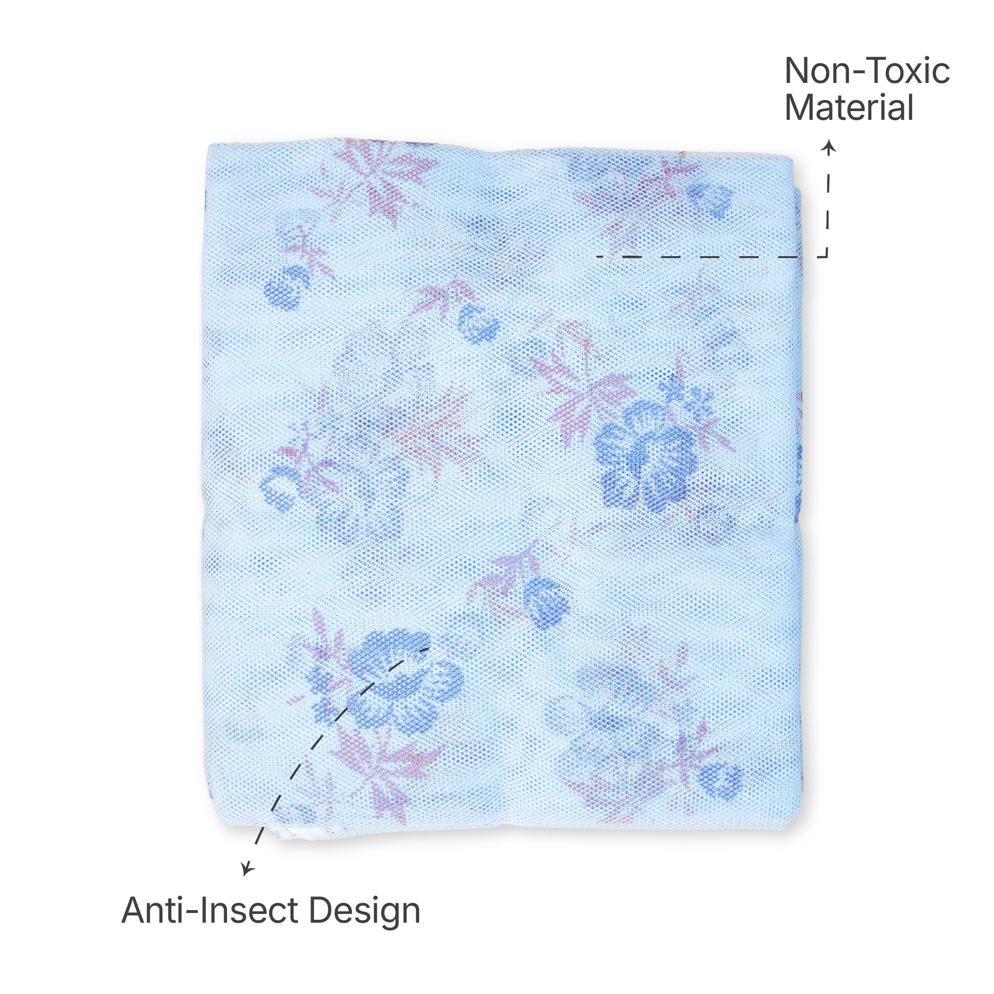 Breathable Mesh Cradle Net for Baby Hammock | Floral Print