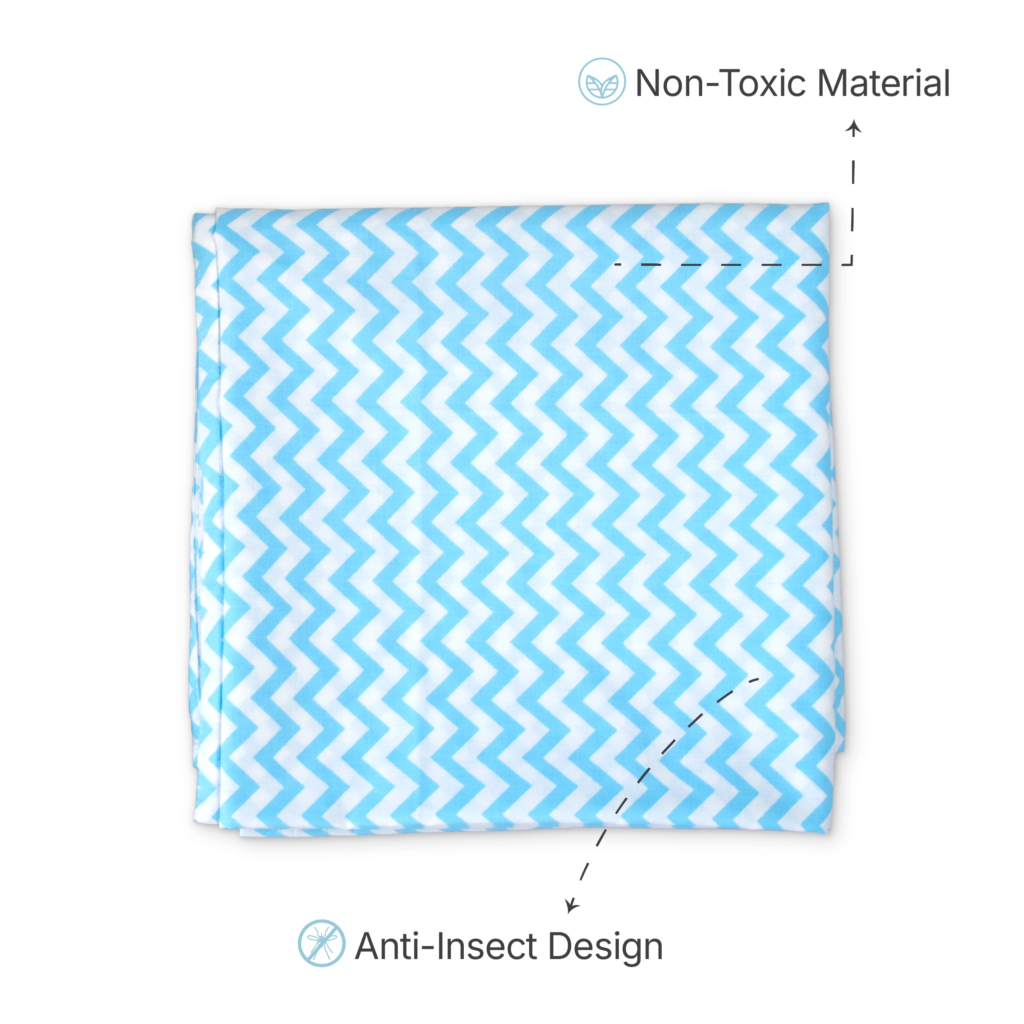 Premium Cotton Baby Hammock Cradle Cloth & Mosquito Net Combo Set (Breathable & Washable)