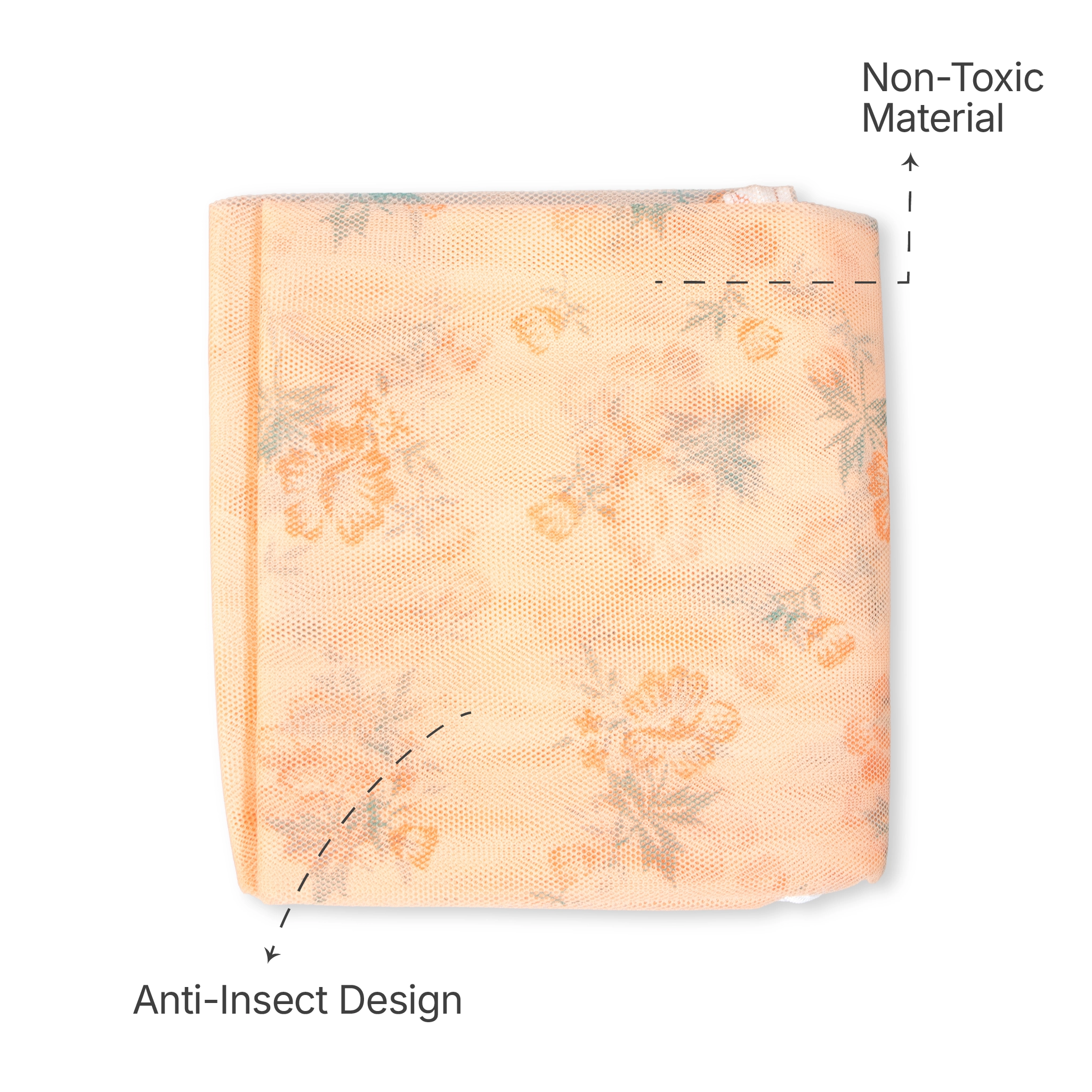 Breathable Mesh Cradle Net for Baby Hammock | Floral Print
