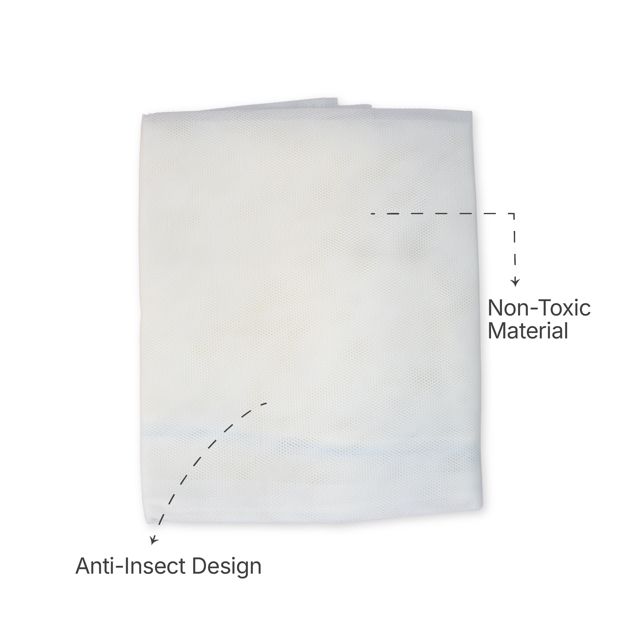 Breathable Baby Cradle Net with Zipper & Mosquito Protection