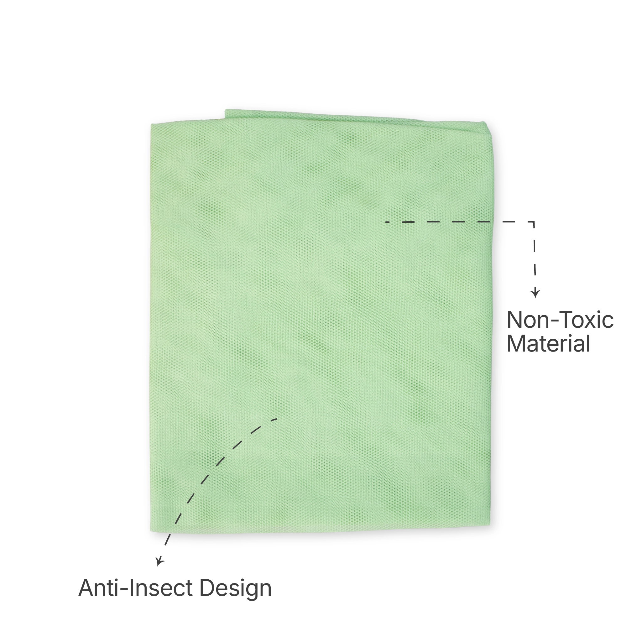 Breathable Baby Cradle Net with Zipper & Mosquito Protection