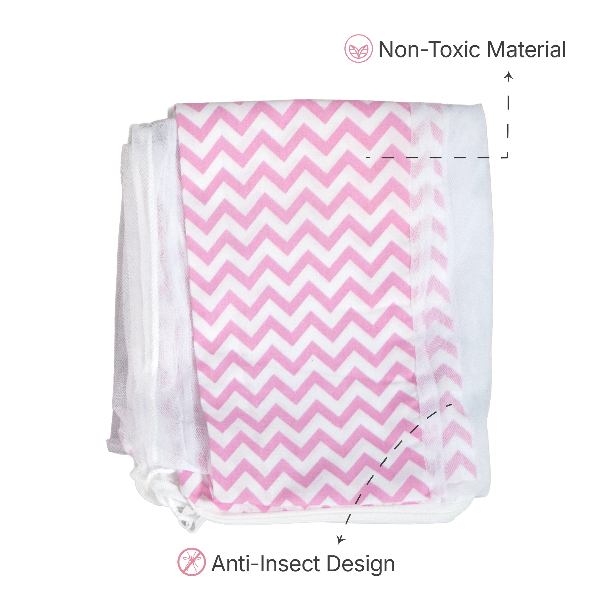 Premium Cotton Baby Hammock Cradle Cloth & Mosquito Net Combo Set (Breathable & Washable)
