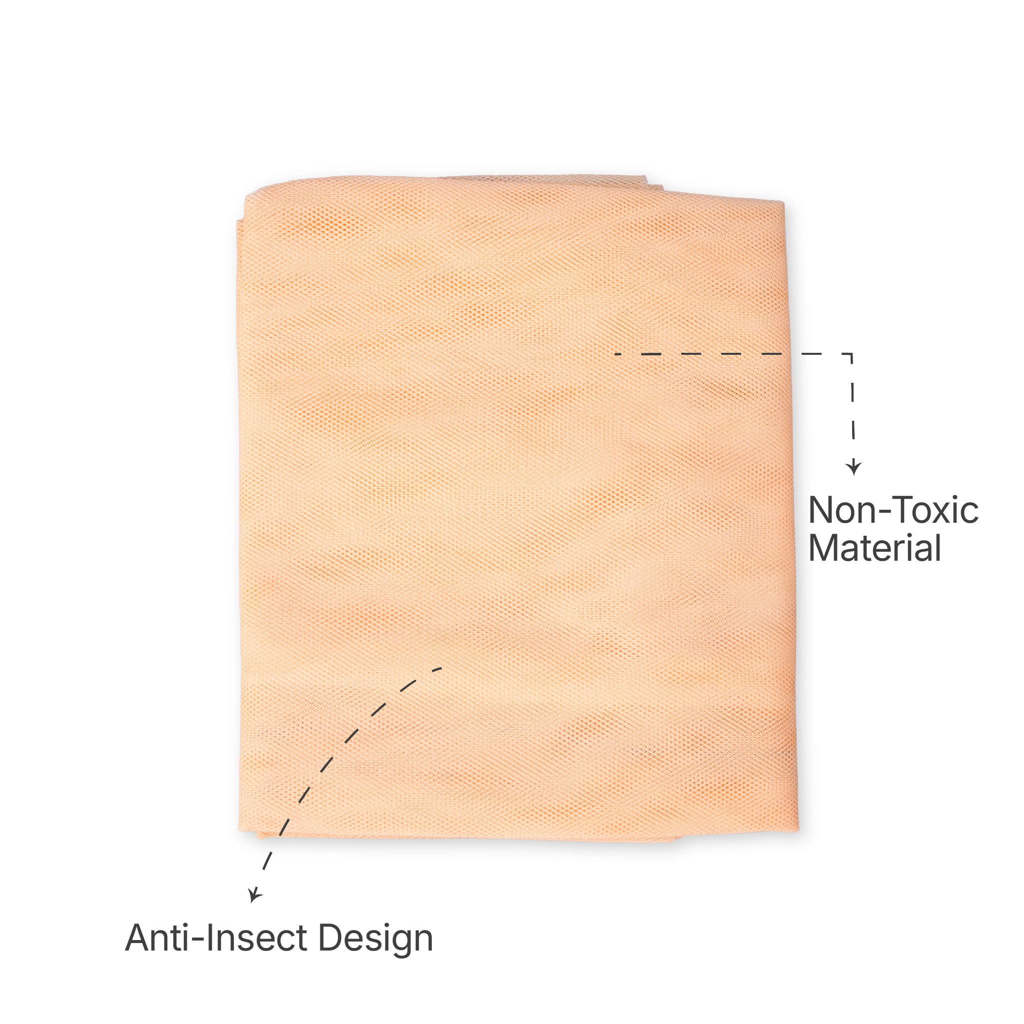 Breathable Baby Cradle Net with Zipper & Mosquito Protection