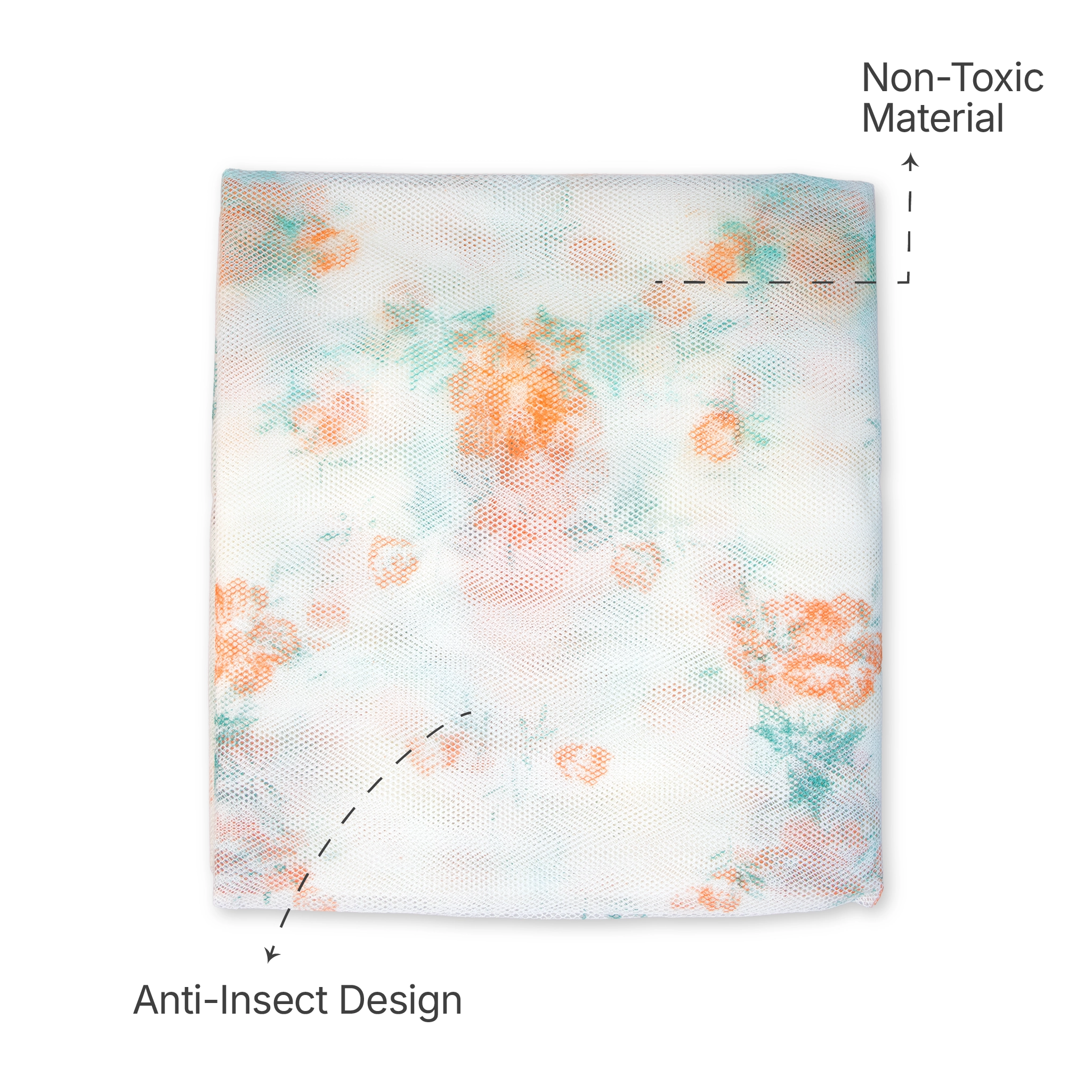 Breathable Mesh Cradle Net for Baby Hammock | Floral Print
