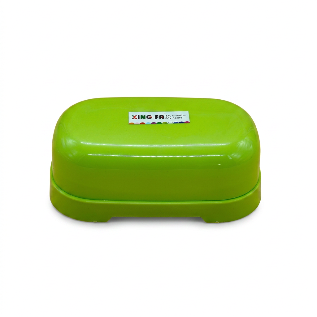 Vibrant Green Travel Soap Box with Lid | Multi-Purpose Plastic Storage Container by Xing Fa