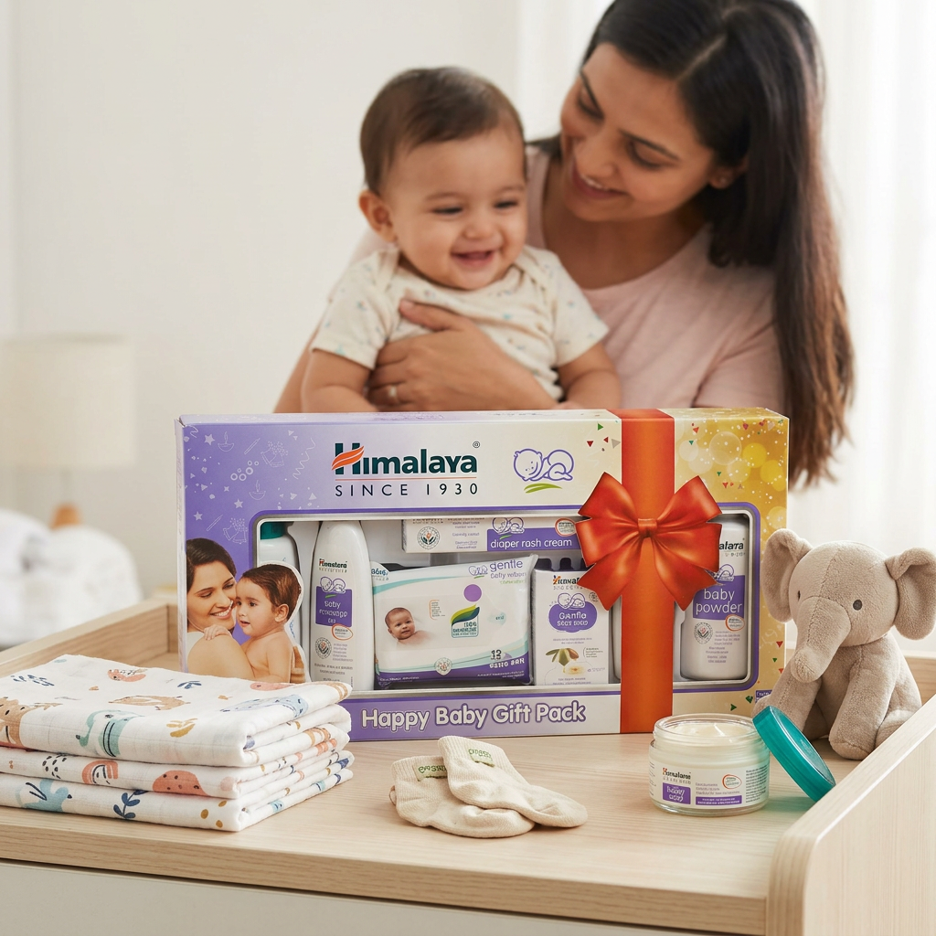 Himalaya Happy Baby Gift Pack | Complete Newborn Essentials Care Set | Natural Baby Products