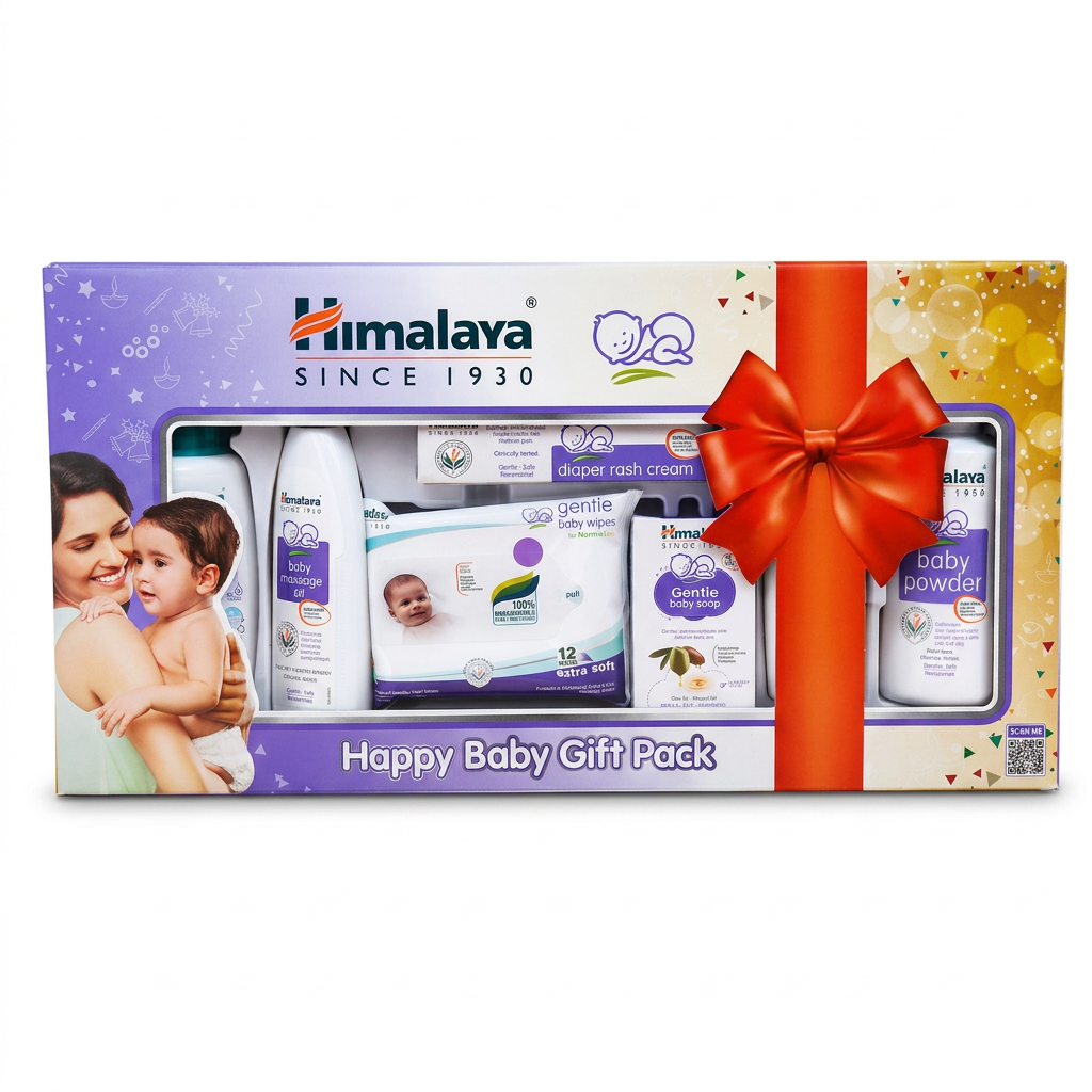 Himalaya Happy Baby Gift Pack | Complete Newborn Essentials Care Set | Natural Baby Products