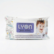 LYON Premium Baby Wipes with Aloe Vera & Vitamin E - 80 Count | Alcohol & Paraben-Free Sensitive Skin Wipes
