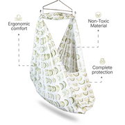 Premium 100% Cotton Hooded Baby Hammock Cradle Cloth