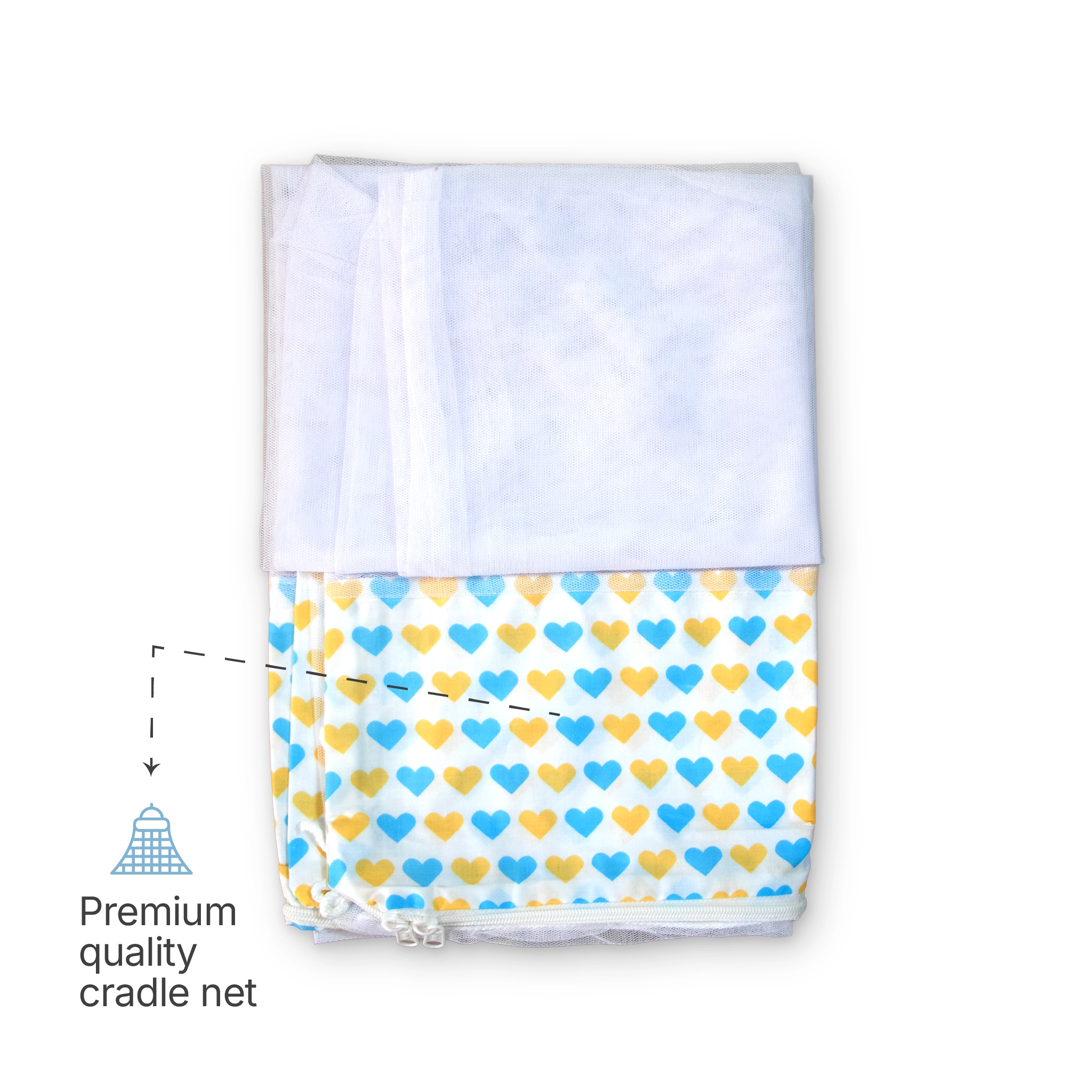 Premium Baby Hammock Cradle Combo | Attached Bed & Protective Mosquito Net