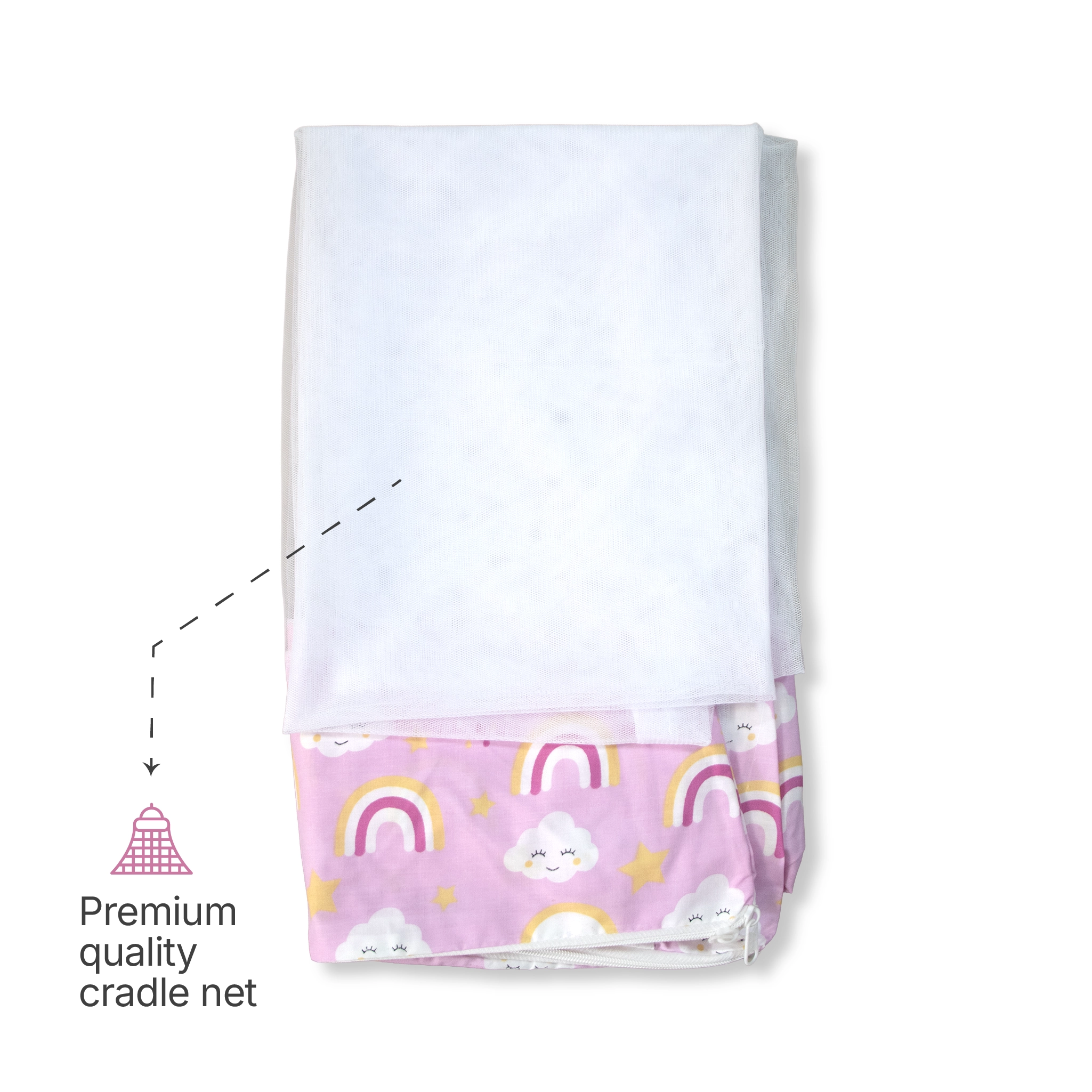 Premium Baby Hammock Cradle Combo | Attached Bed & Protective Mosquito Net
