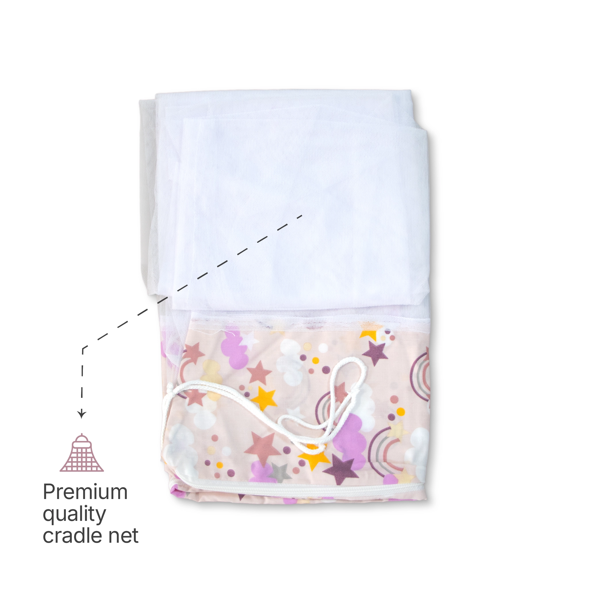 Premium Baby Hammock Cradle Combo | Attached Bed & Protective Mosquito Net