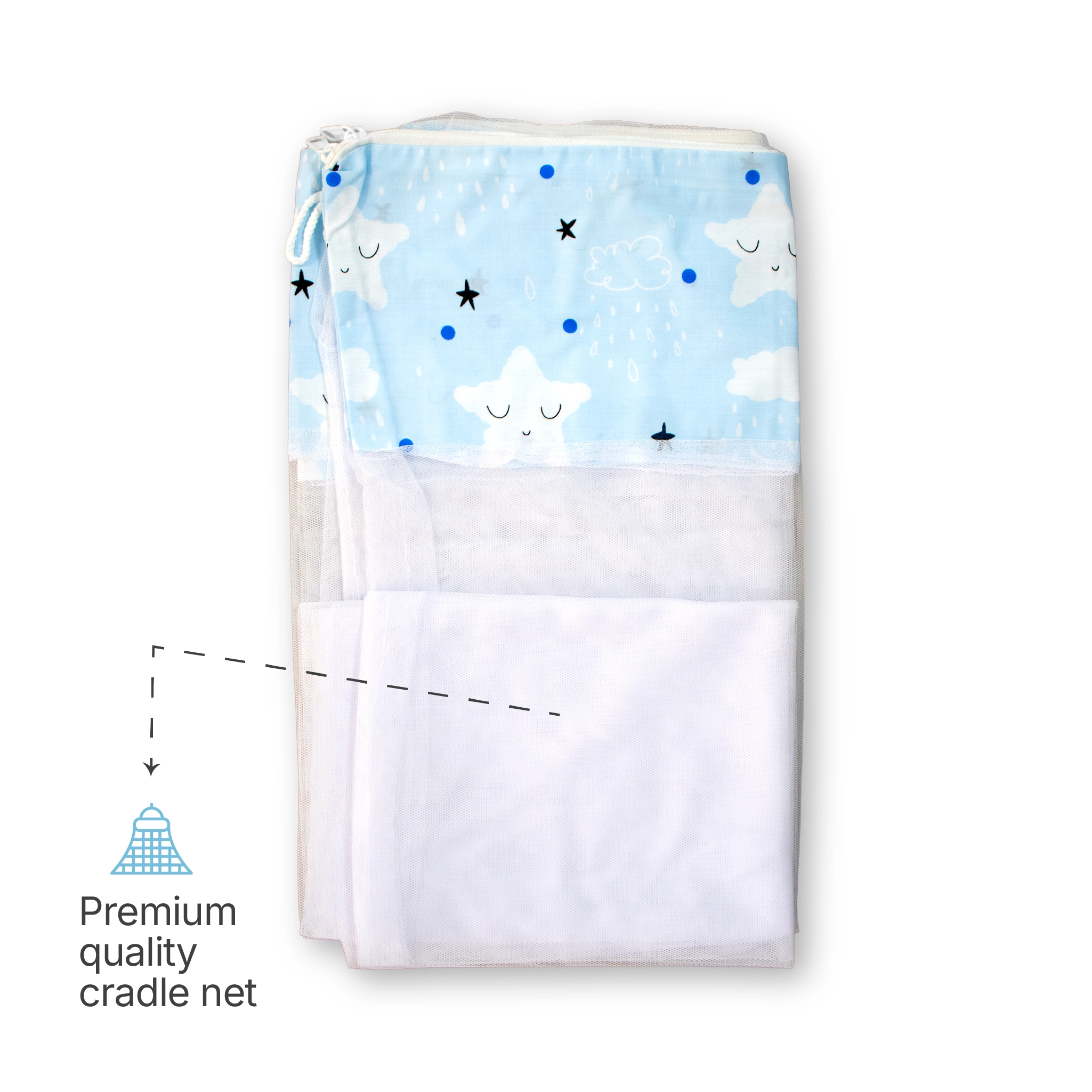 Premium Baby Hammock Cradle Combo | Attached Bed & Protective Mosquito Net